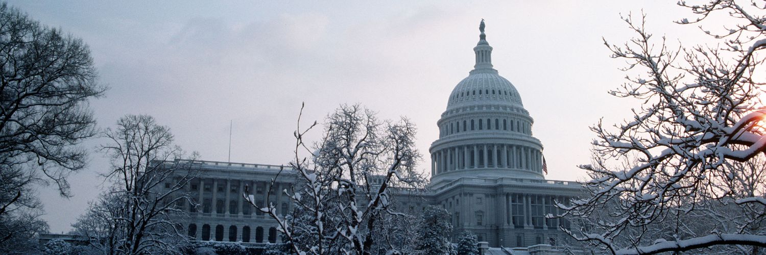 U.S. Capitol building covered in snow